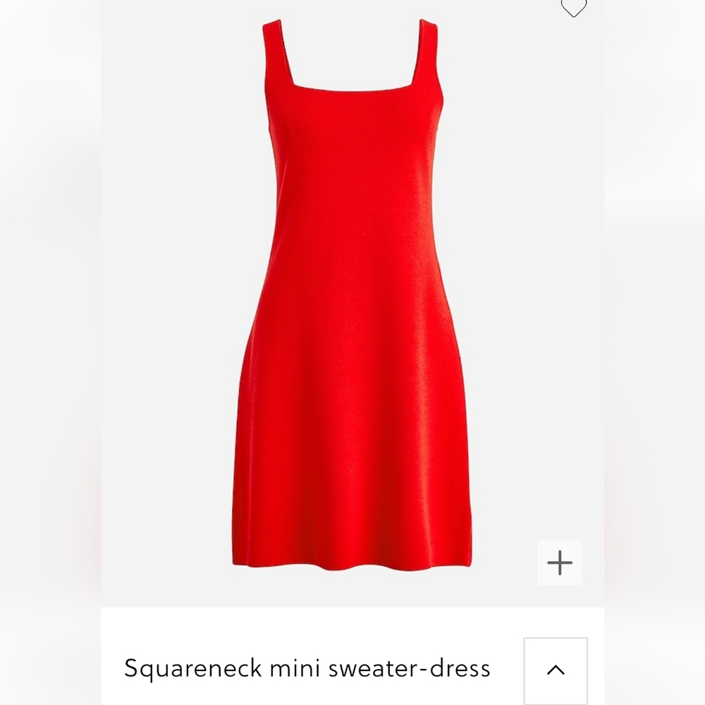 NWT J. Crew Red Sweater Dress
